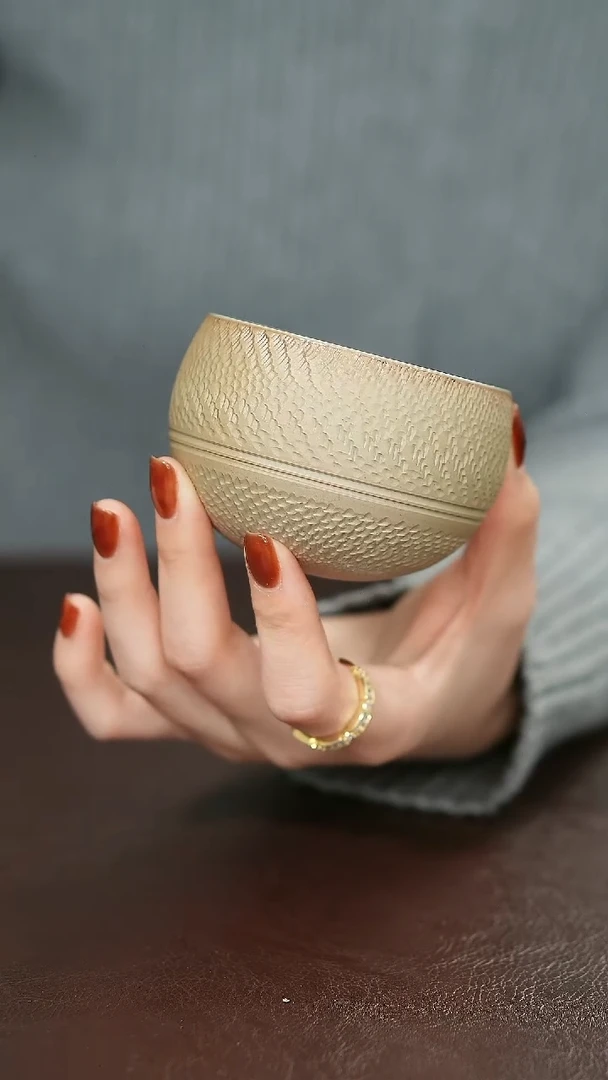 摆件瓷原矿原釉汝宋汝瓷 重工杯