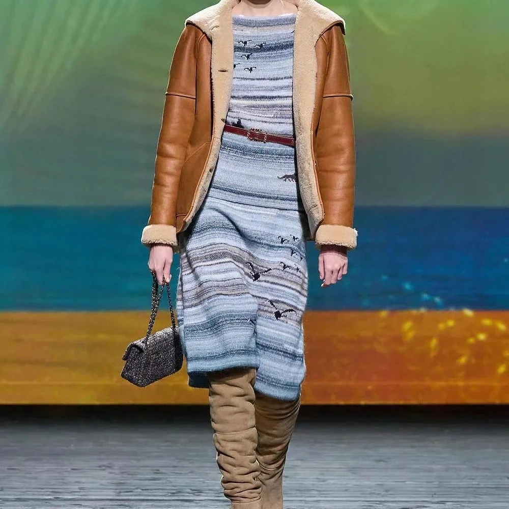 LEMAER乐玛尔 法国客户牧马图案设计杜维埃系列重工羊毛套衫毛衣