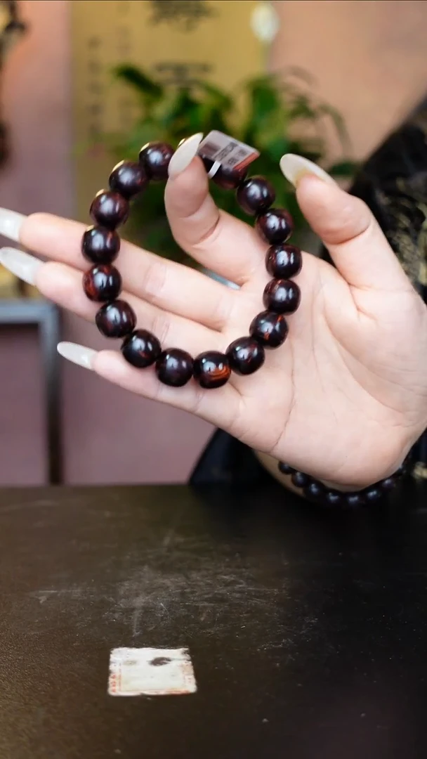 木本降真香海南红降1213高货红油黑金芝麻点老型珠单圈