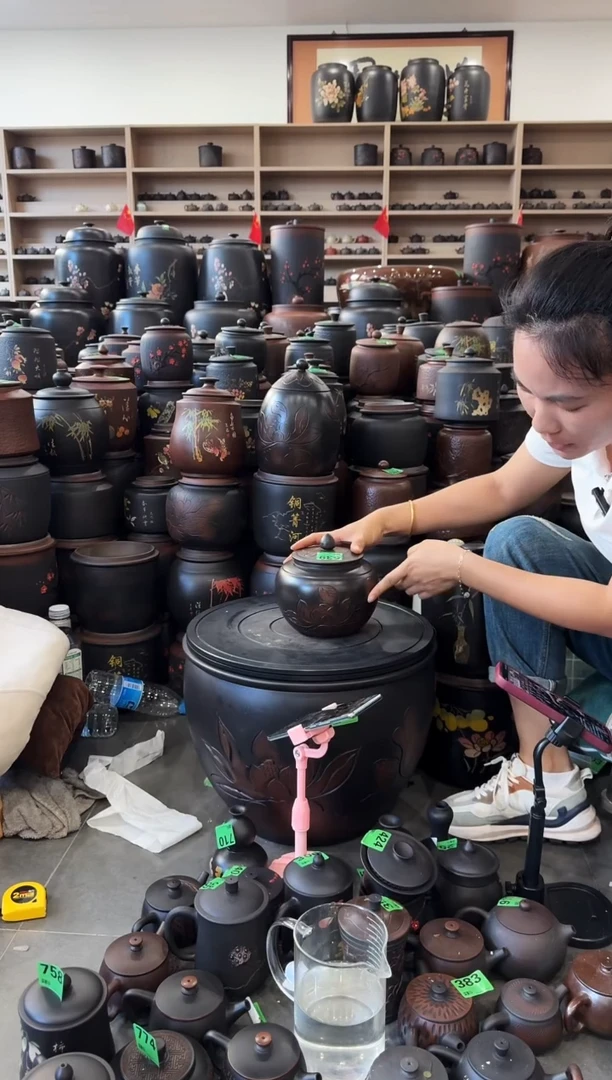 罐瑕疵茶叶罐 小苹果荷花   539