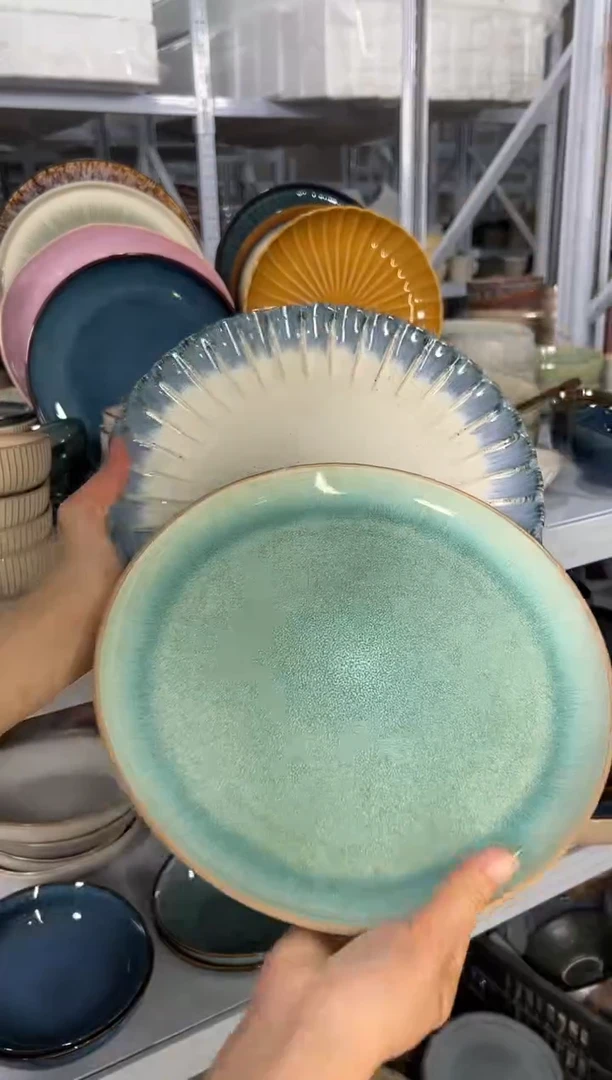 陶瓷外贸尾货瑕疵满20包邮X2大盘