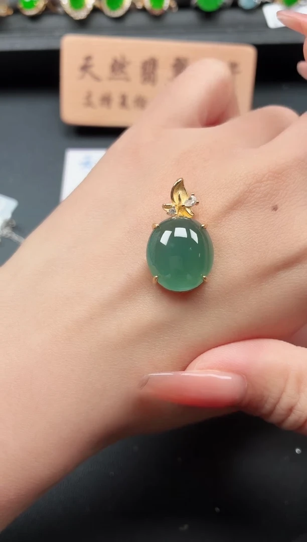 银S925镶嵌戒指翡翠11