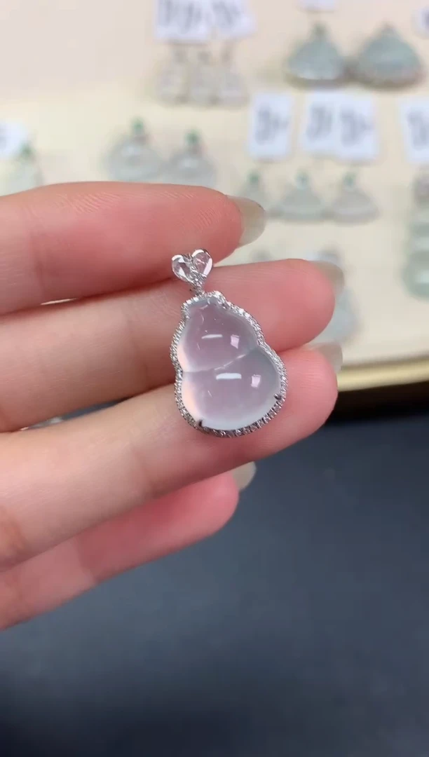 吊坠(不含链)18K金镶嵌翡翠吊坠(不含链)|7980