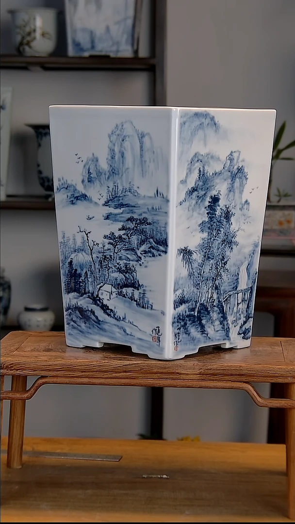 景德镇陶瓷手工花盆