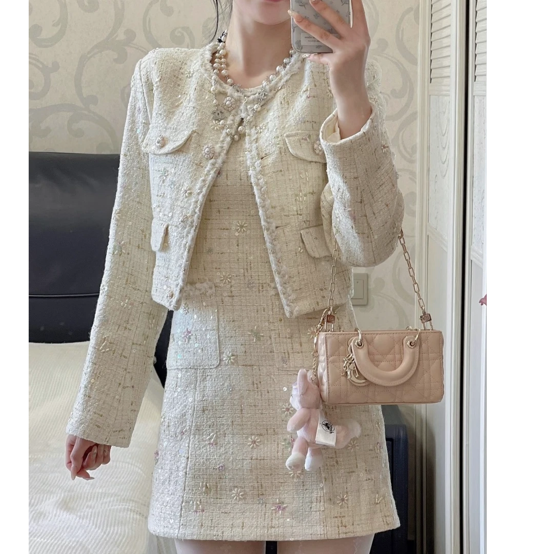 女短外套春秋女式小香风外套短款时尚洋气法式四季款显瘦气质