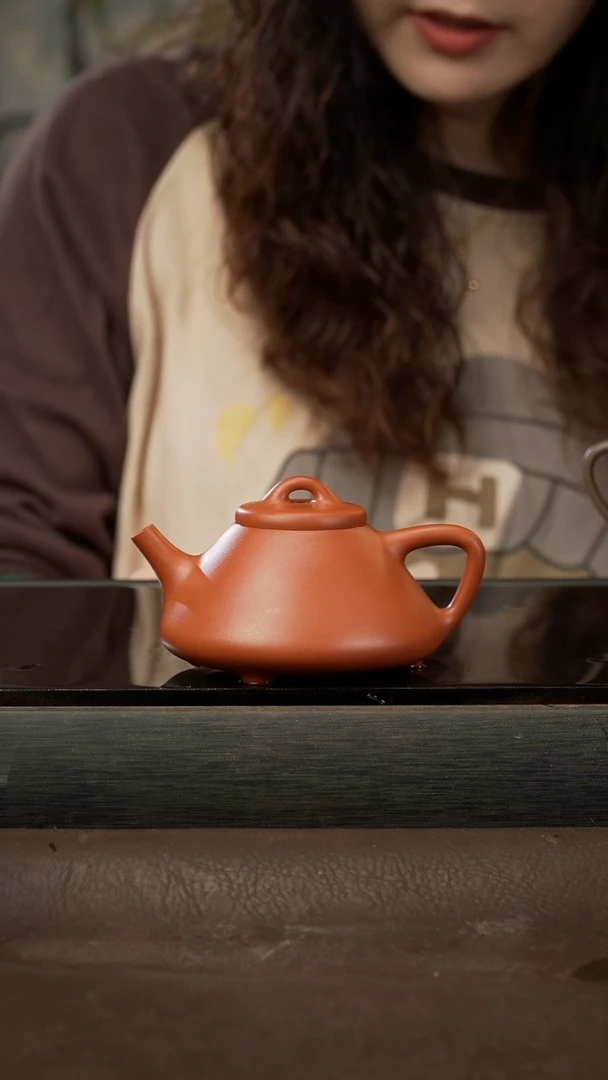 茶壶紫砂U****d50 子冶石瓢 朱泥 150cc