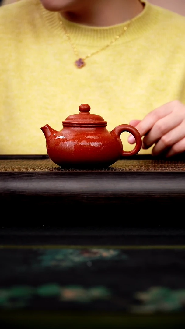 茶壶紫砂 大红泥 容天 200cc