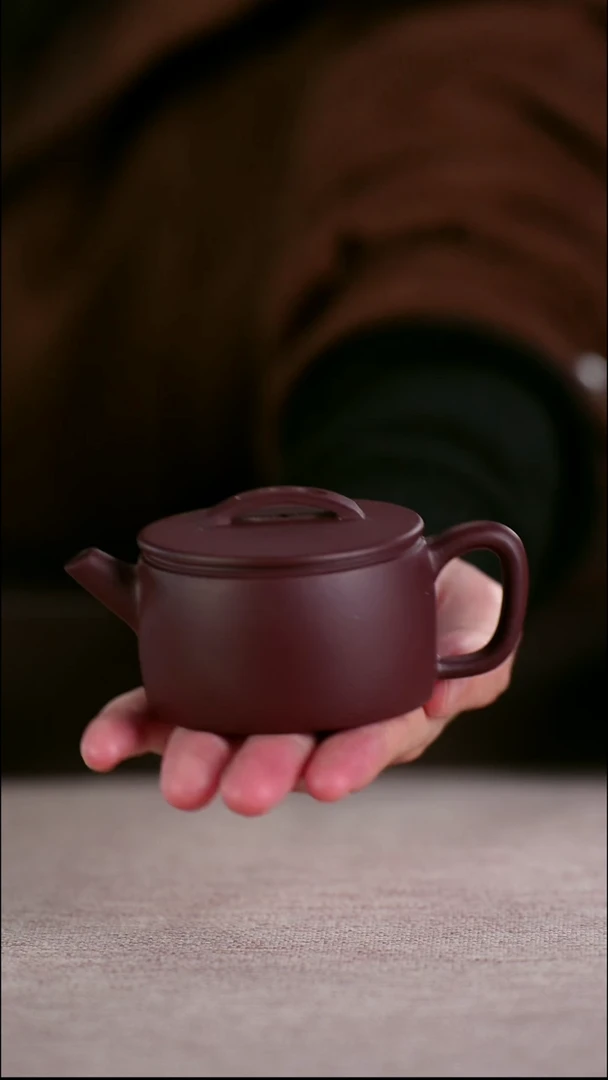 茶壶紫砂深井紫泥精工平底小汉瓦