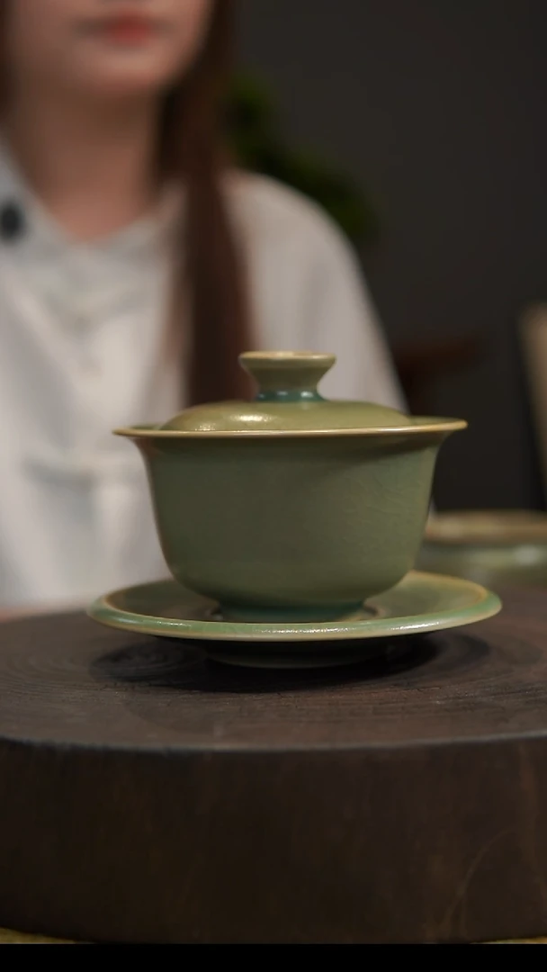杯子王*冰大元宝盖碗 汝州原产地  原矿老釉
