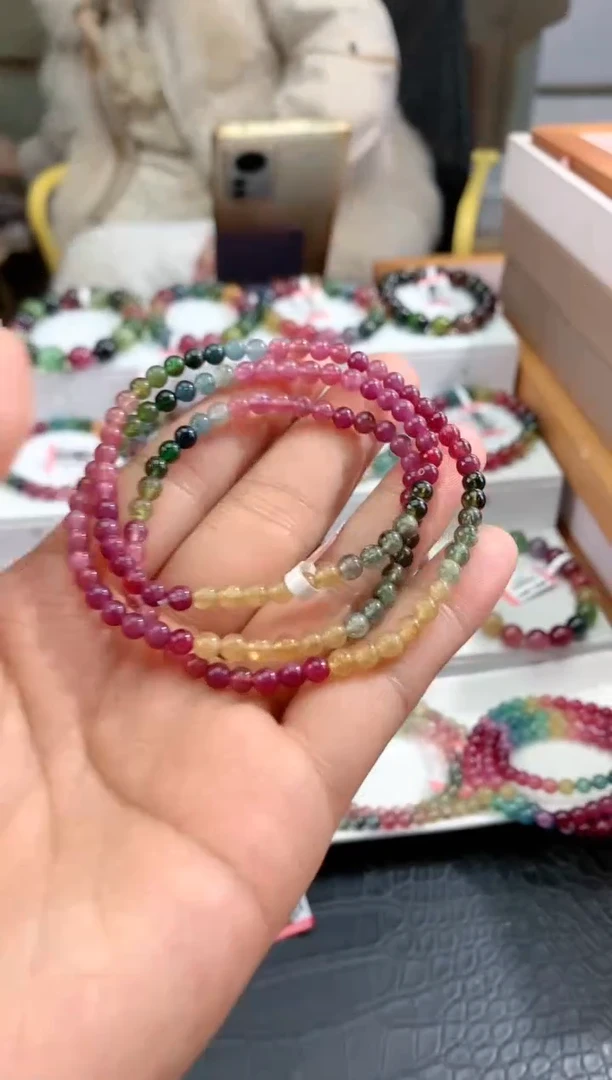 【闪购商品】碧玺手串未镶嵌多样性发一条