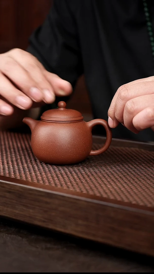 茶壶紫砂红降坡小匏尊