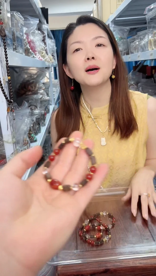 未镶嵌檀香木手串香香木DIY水晶红玛瑙单圈手串