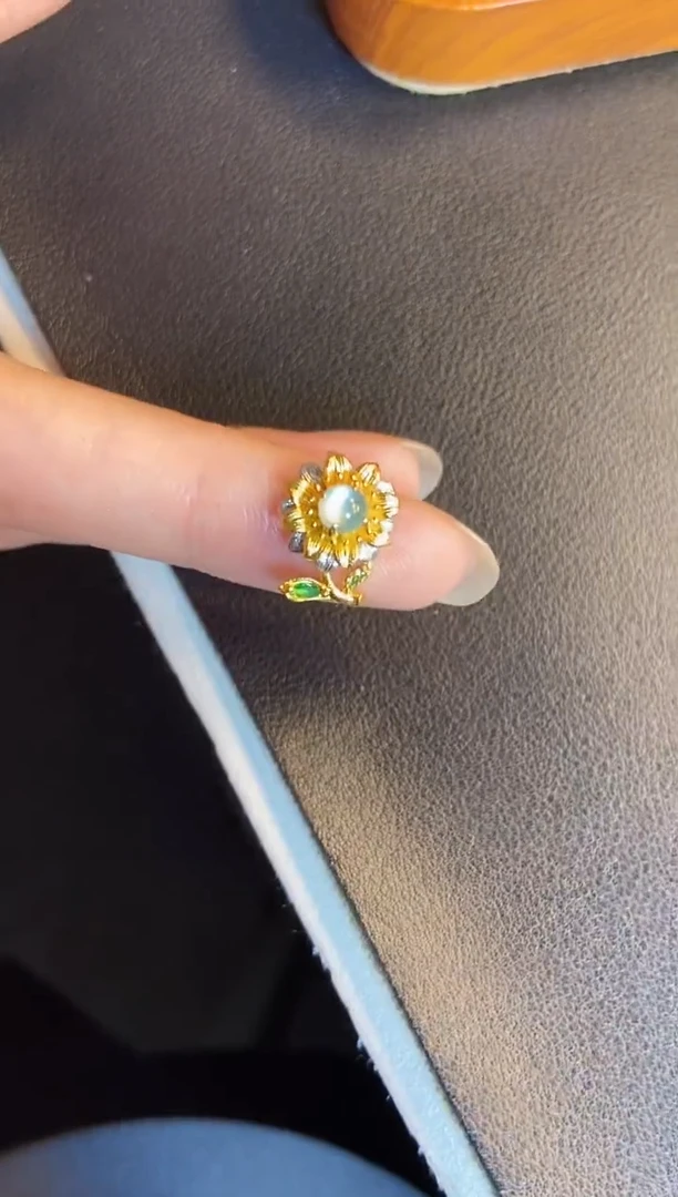 吊坠(不含链)银S925镶嵌翡翠1