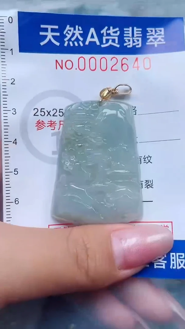 翡翠未镶嵌吊坠(不含链)q
