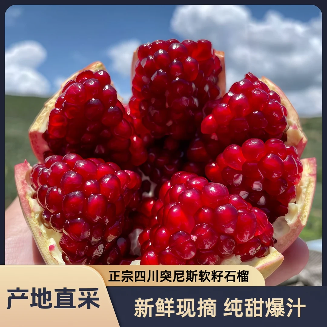 正宗会理突尼斯软籽石榴整箱5/9斤爆甜多汁新鲜应季水果坏果包赔K