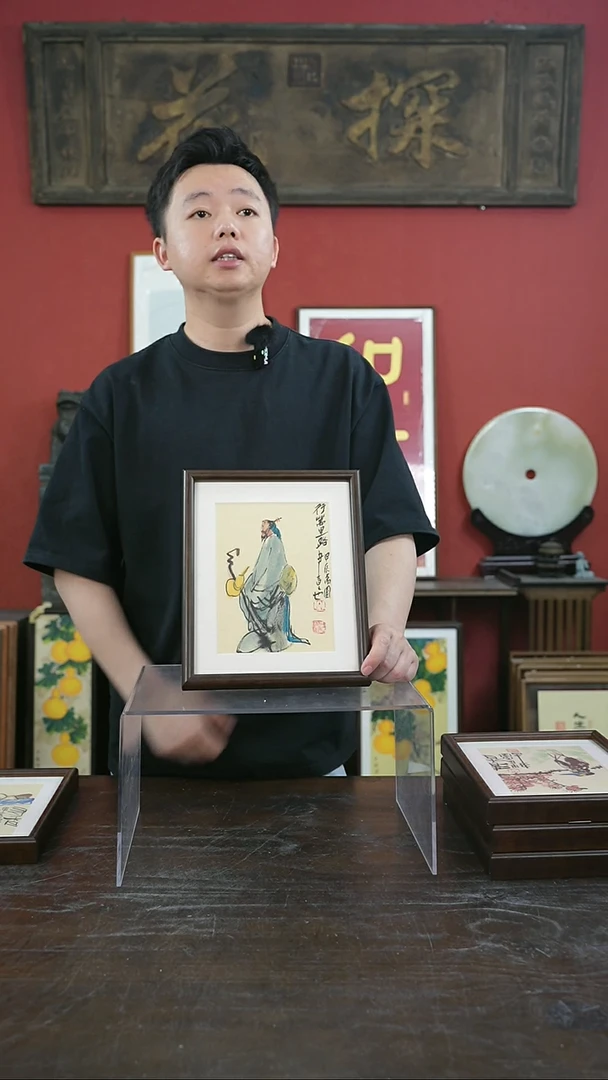 书法手绘10寸摆台-C01人物-桐木