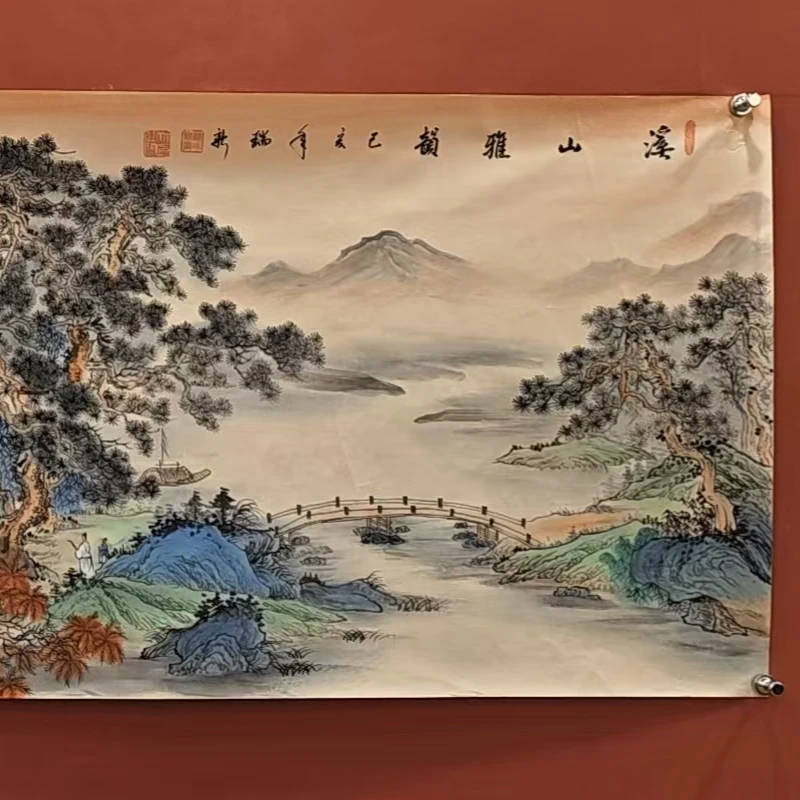 谢瑞新作品 溪山雅韵 小六尺