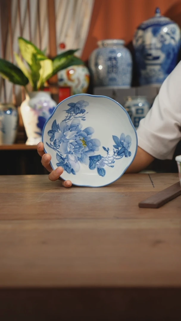 瓷片 景德镇设计师釉下手绘陶瓷餐具