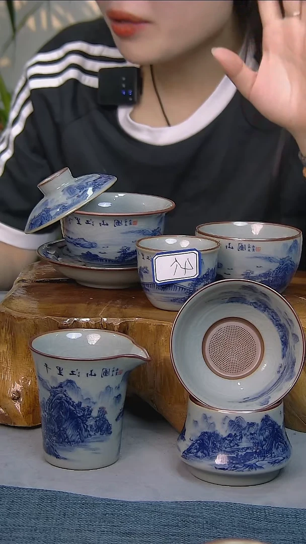 8件套陶瓷茶具家用简装系列