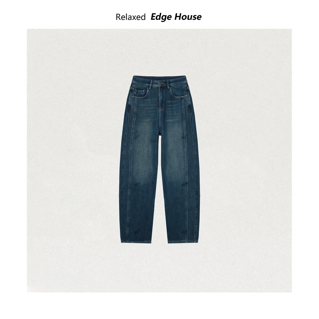 【嘻嘻家】进阶冬日 25秋冬季新款加绒女士牛仔裤显高显比例