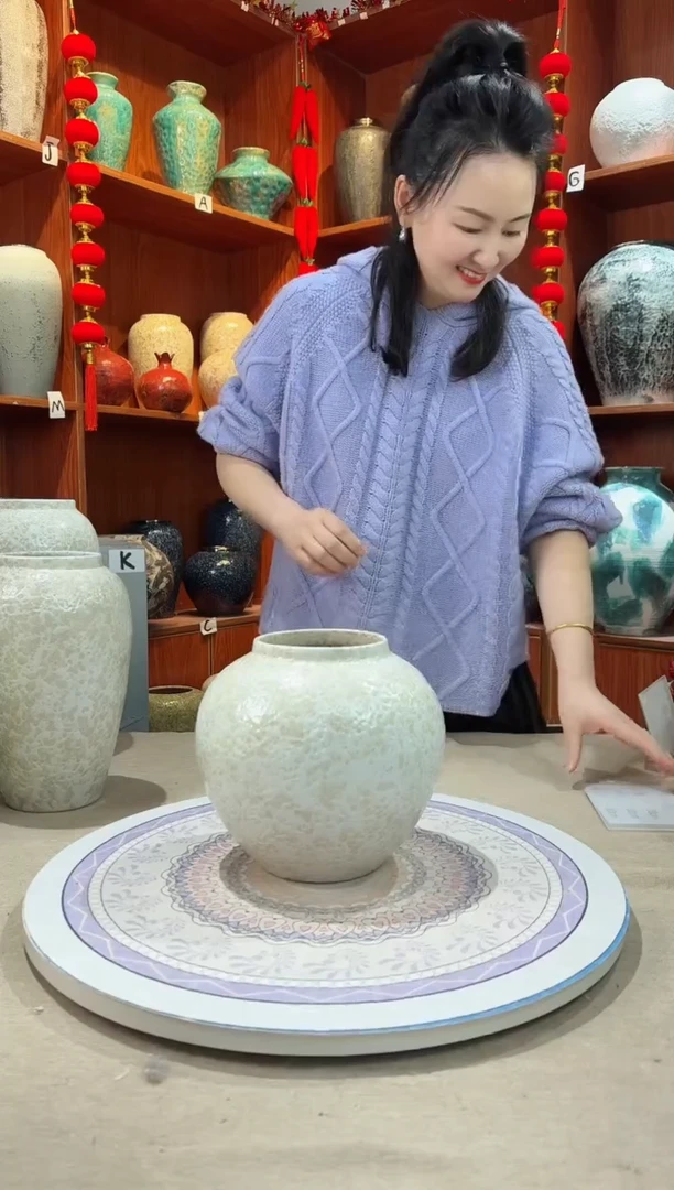 【闪购商品】瓶陶瓷花瓶 无花 茶白小号