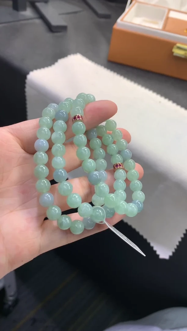 未镶嵌手链翡翠FC552 翡翠双彩手串 多样性发其一