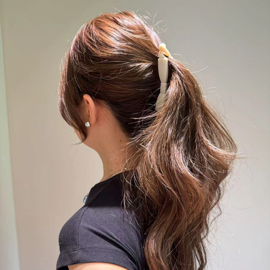 莫兰迪蝴蝶结香蕉夹可爱少女马尾盘发发夹新MKT096