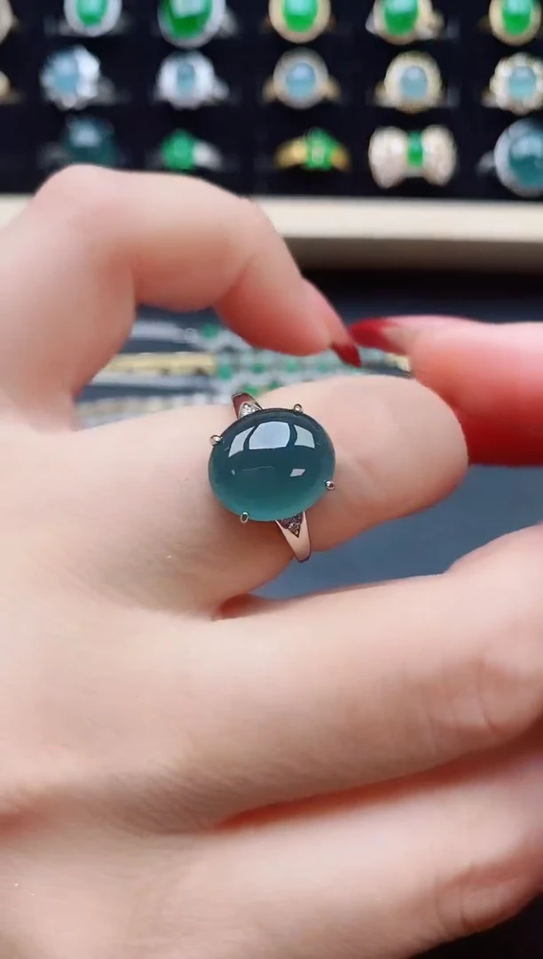 【闪购商品】翡翠戒指银S925镶嵌321321