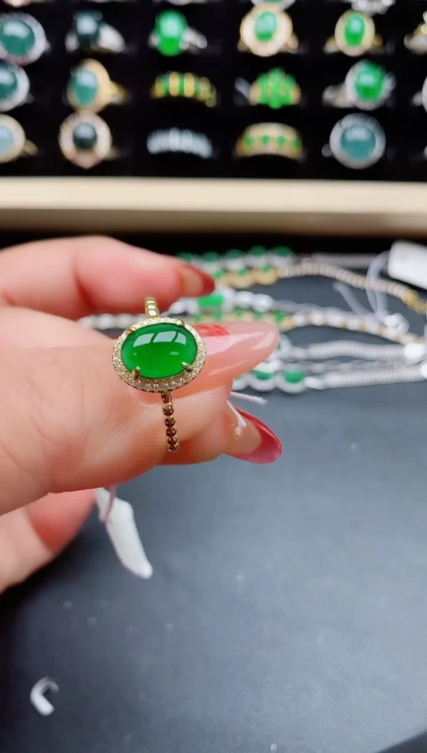 【闪购商品】翡翠戒指银S925镶嵌580550