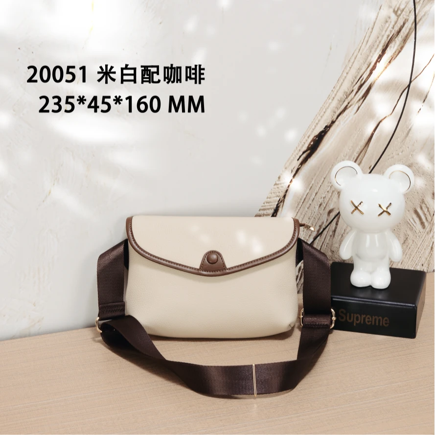 BSS-VAZSLVE/原创设计GQ-20051-米白配咖啡 春季新款轻奢小包