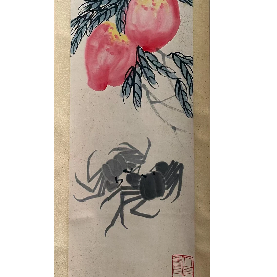 DY5428齐先生 花鸟 纸本33*137 2172