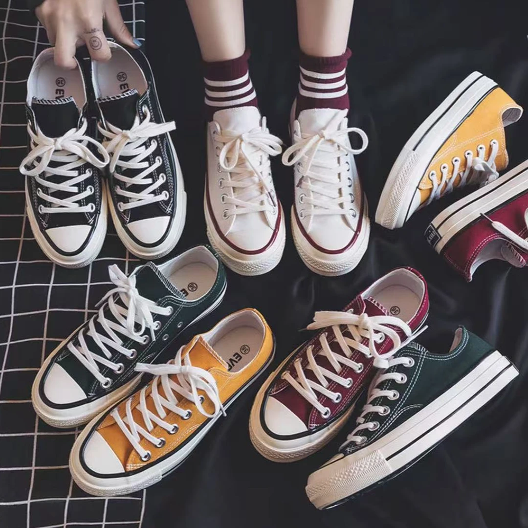 1970s低帮帆布鞋ins经典复古百搭简约男女休闲鞋情侣板鞋运动鞋