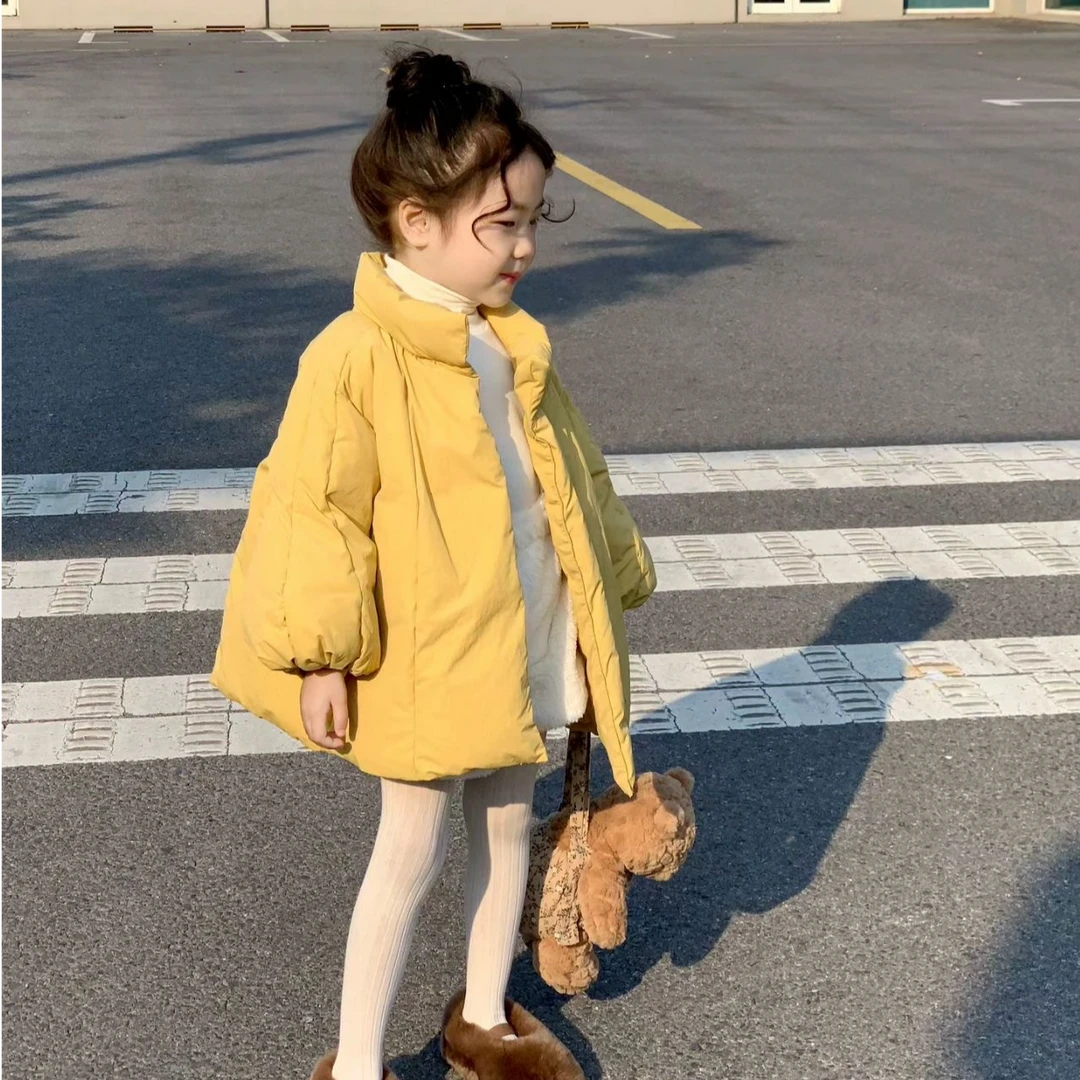 空空子.Studio【黄色棉服】加绒保暖女童冬季洋气外套女宝加厚棉衣