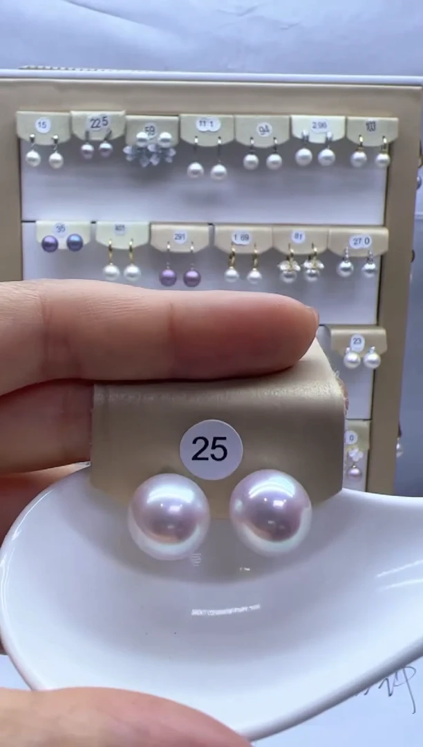 【闪购商品】淡水珍珠耳饰银S925镶嵌25