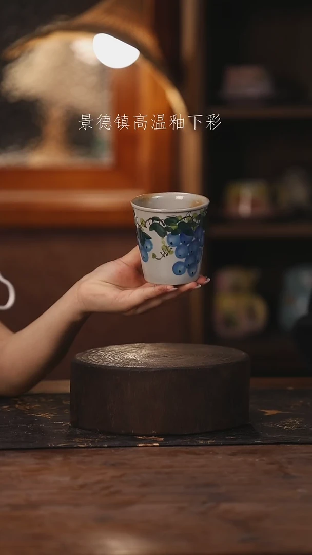陶瓷景德镇高温釉下手绘陶瓷368