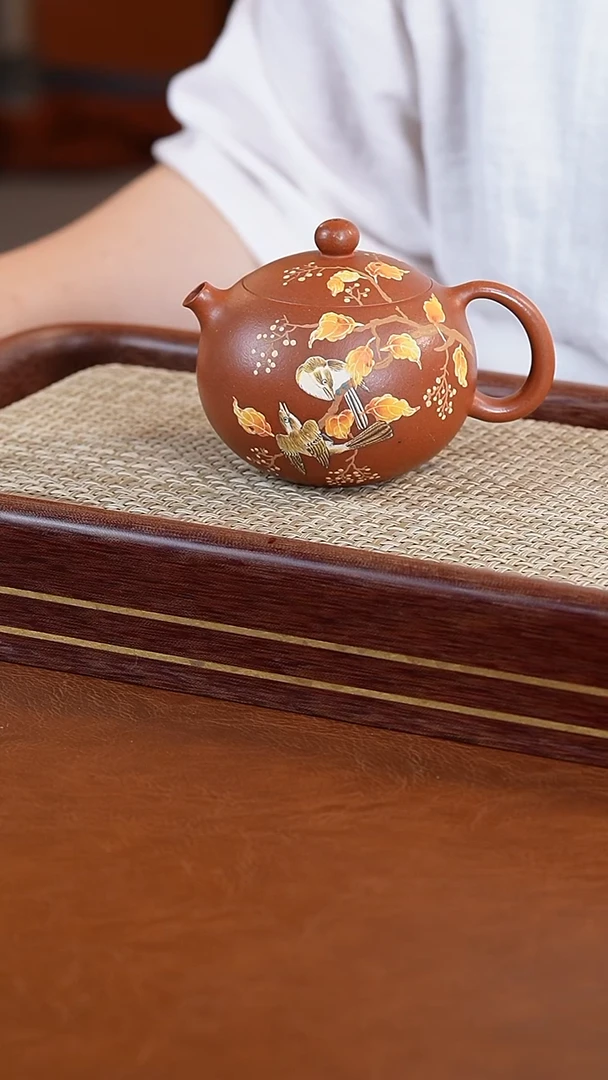 茶壶紫砂李能发沉香泥泥绘西施壶