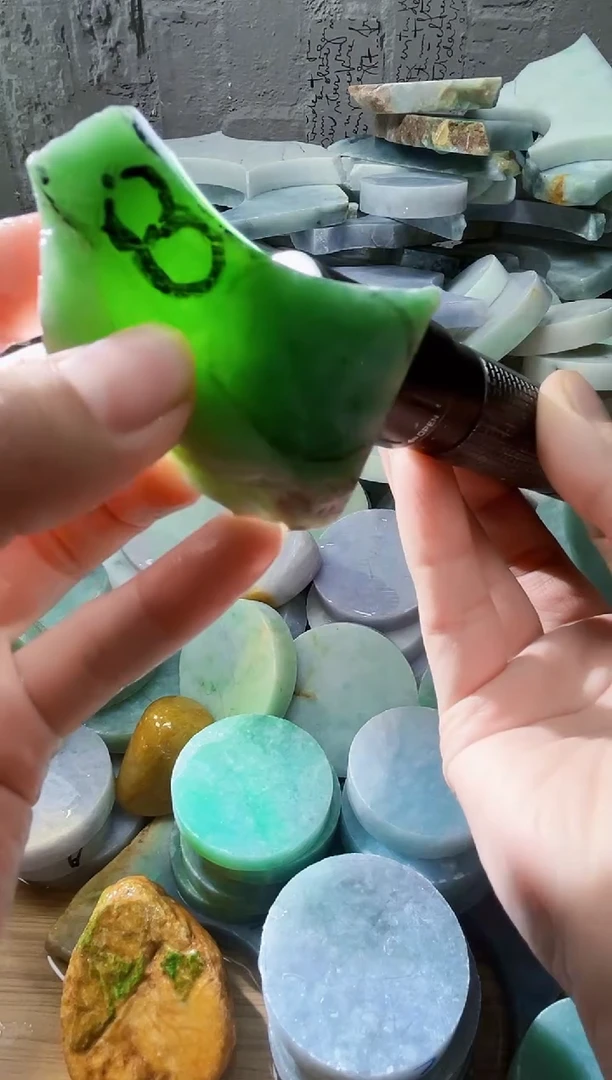 裸石翡翠天然翡翠A货石 南 217