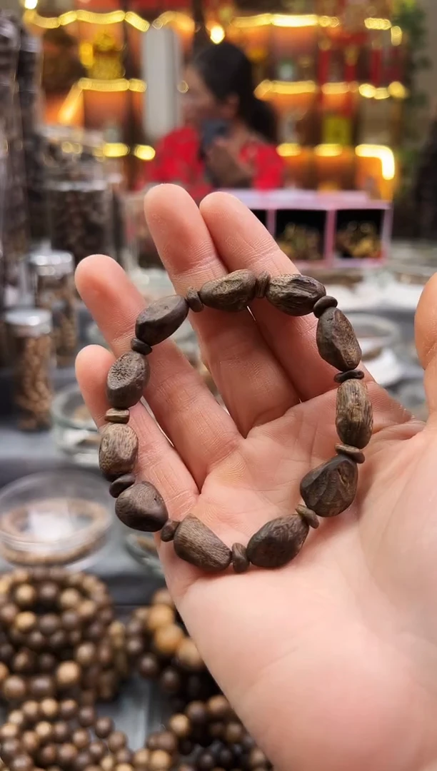 沉香手串棋楠沉水树丁单圈