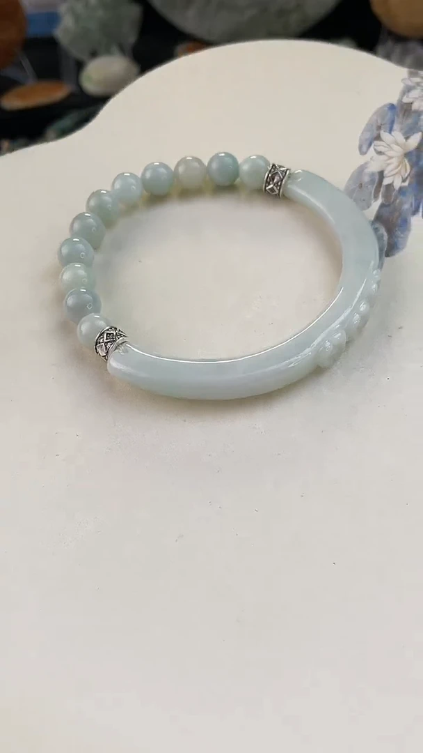 未镶嵌手链翡翠手工定制默认微瑕播介绍为准