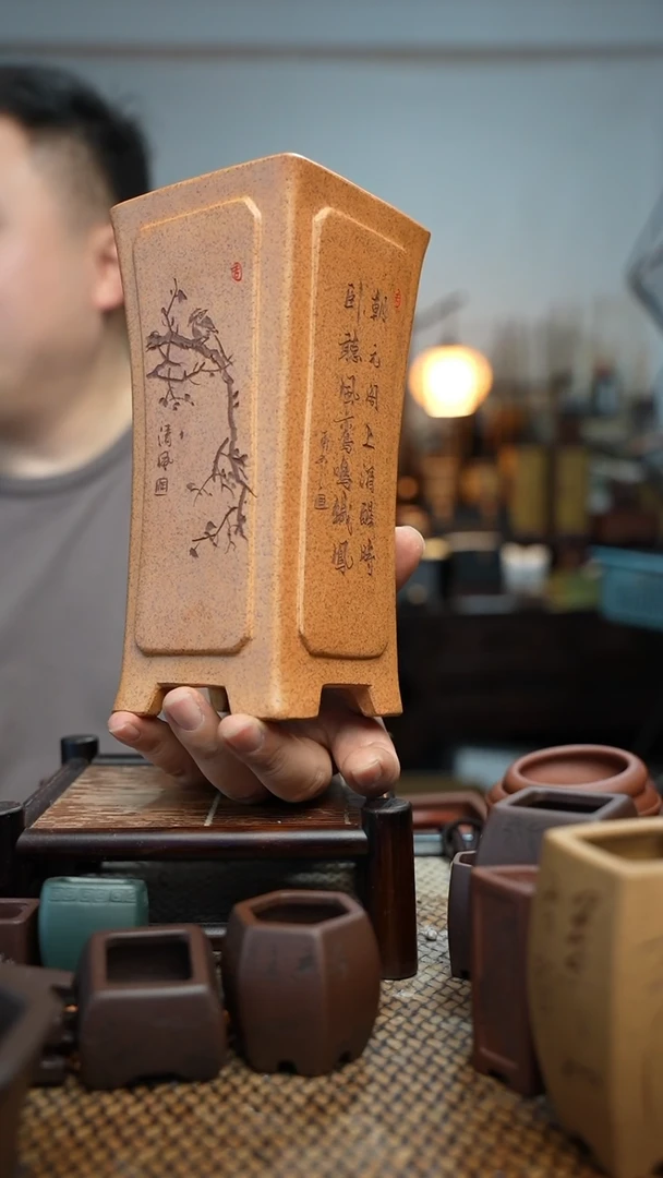 紫砂花盆J***r長木軒精品紫砂