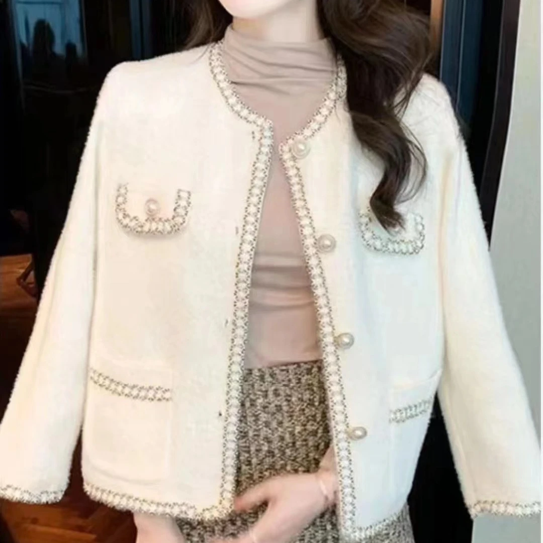 小香风春秋新款毛衣开衫女士气质百搭