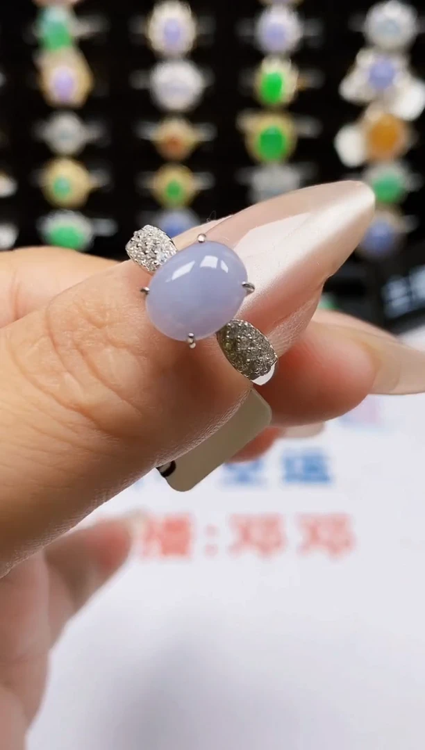 银S925镶嵌戒指翡翠0024