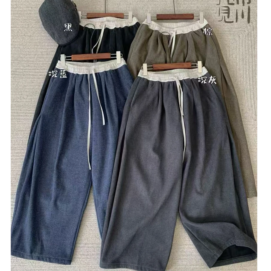 JBJC#825649#撞色腰头加绒裤子 FL