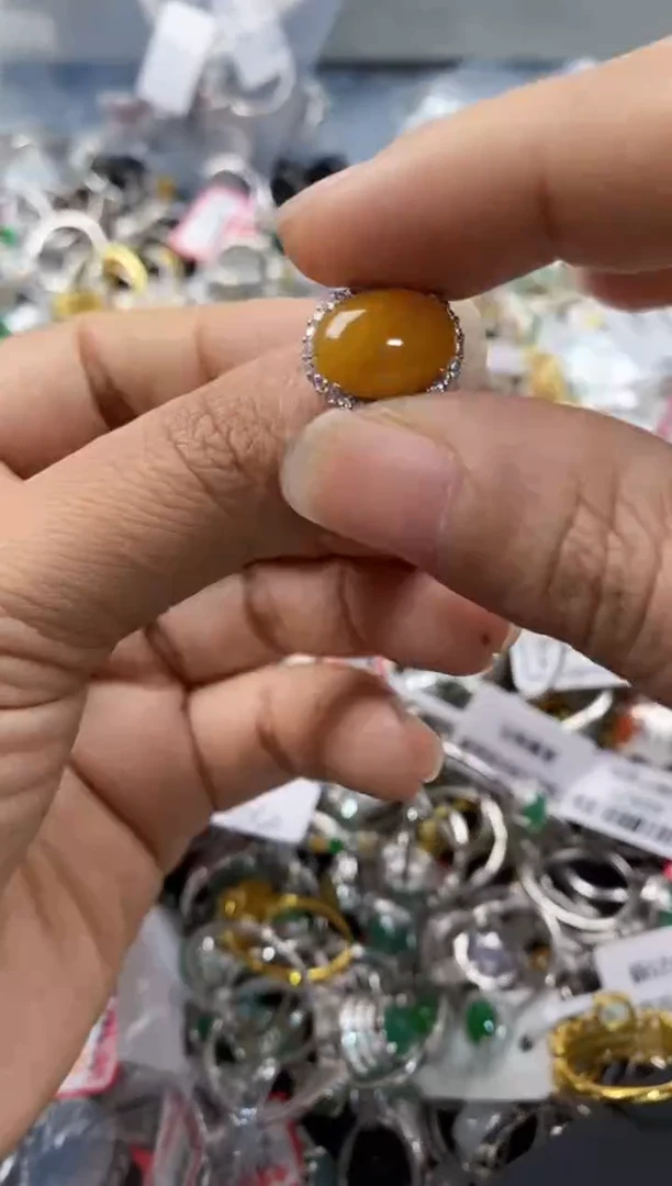 银S925镶嵌戒指翡翠11-11---4