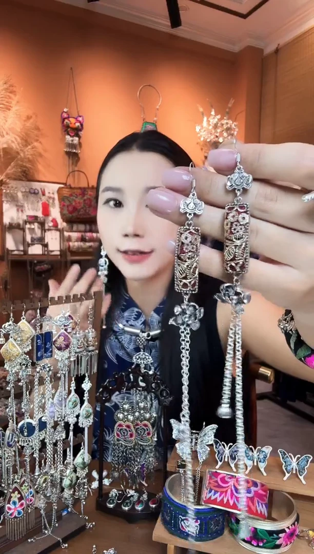 刺绣纯手工民族风耳环