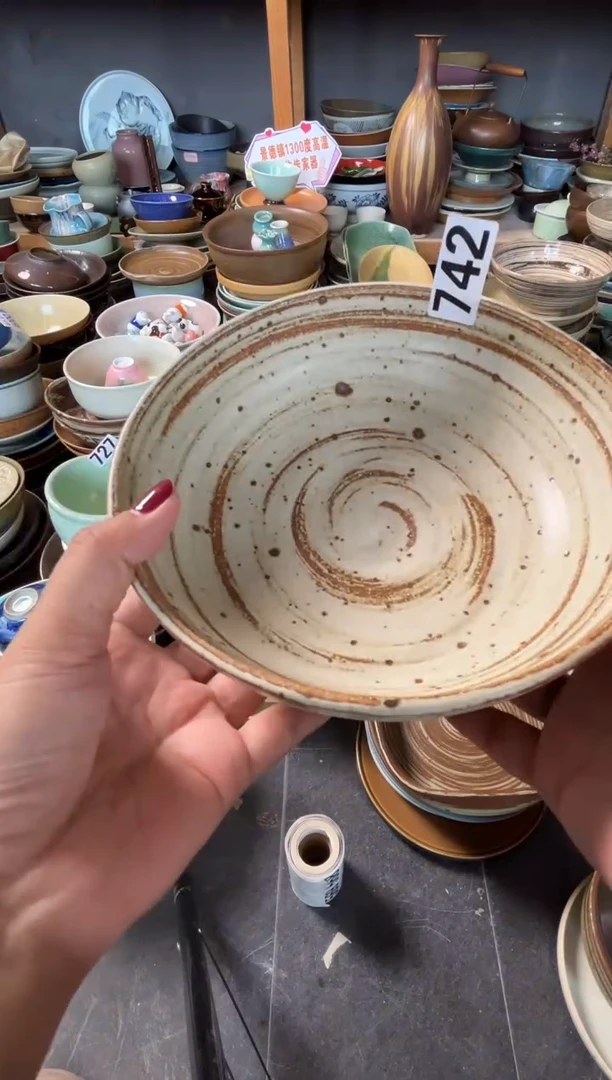 瓷片冬**曦742 手刷小足面碗