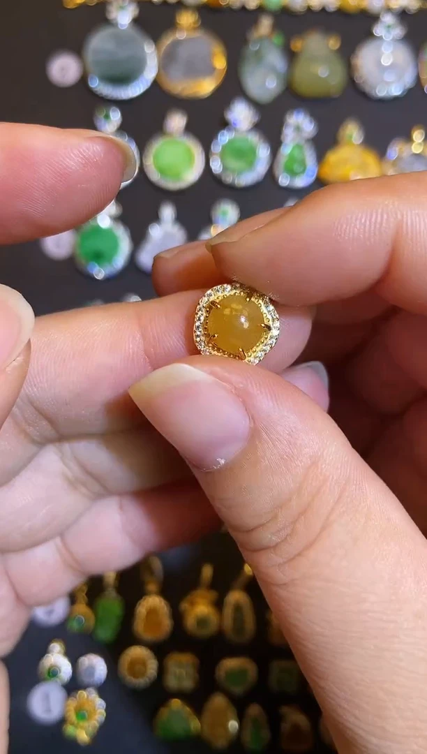 吊坠(不含链)银S925镶嵌翡翠1