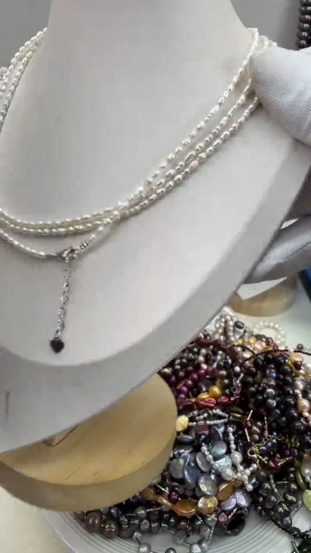 颈饰银S925镶嵌淡水珍珠1