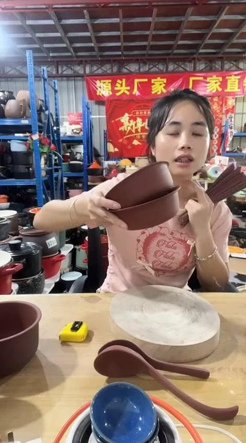 瑕疵小号紫砂内胆2个不圆色差