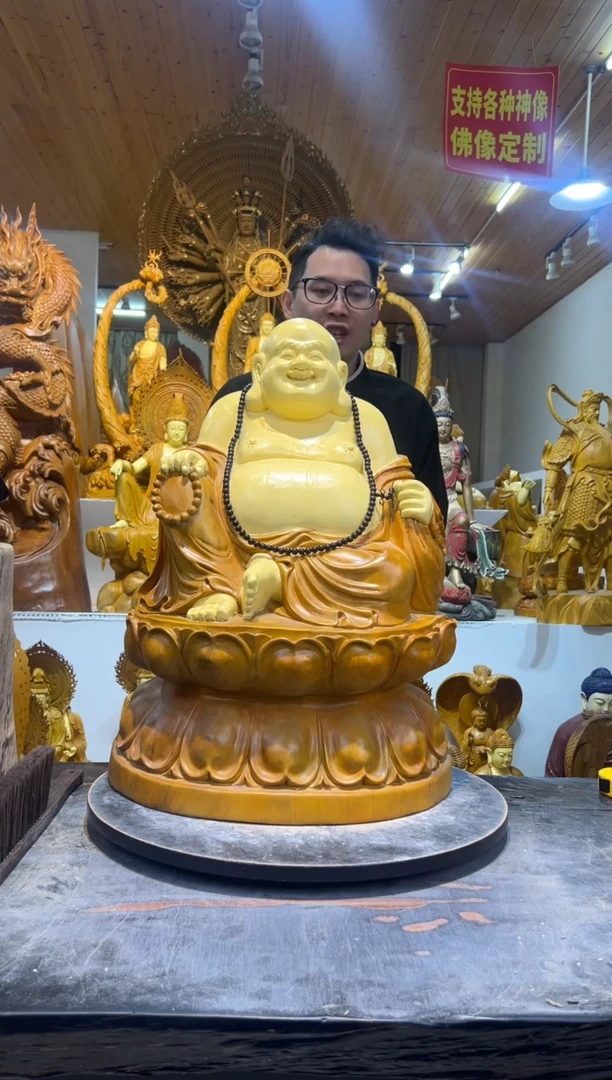 香樟木弥勒佛62cm